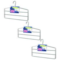 Conjunto 9 Cabides Triplos Calça Adulto Cromado Reforçado Tintureiro Passerini