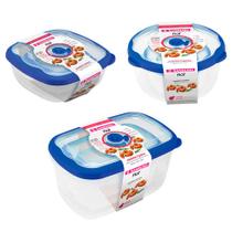 Conjunto 9 pote com tampa marmita vasilha comida fitness salada frutas alimentos mantimentos freezer