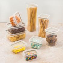 Conjunto 9 Potes Herméticos Plasútil Porta Mantimentos Empilhável Comida Doces Frutas Cozinha Conjunto 9 Potes Herméticos Plasútil Porta Mantimentos Empilhável Comida Doces Frutas Cozinha