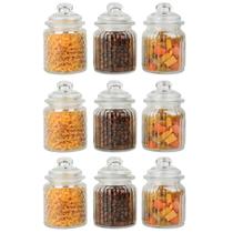 Conjunto 9 Potes Vidro Hermético 300ml Class Home Conjunto 9 Potes Vidro Hermético 300ml Class Home