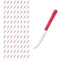 Conjunto 96 Facas Linha Luna Vermelho Aço Inox Mesa Buffet