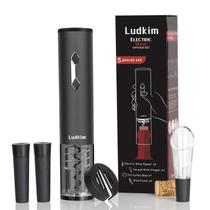 Conjunto Abridor de Vinho Elétrico Ludkim 5 em 1 a Pilha Conjunto Abridor de Vinho Elétrico Ludkim 5 em 1 a Pilha