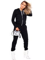 Conjunto abrigo de frio blusa e Calca Agasalho Moda Gringa