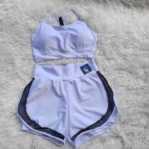 Conjunto Academia Feminino Fitness Short duplo e Top c/ bojo