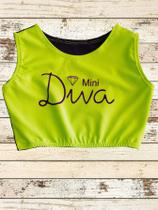 Conjunto Academia Infantil/Juvenil Calça Mini Diva Amarelo