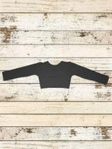 Conjunto Academia Infantil/Juvenil Preto Manga Longa e Calça