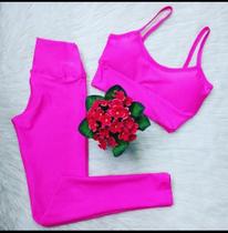Conjunto academia rosa neon