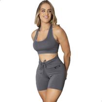 Conjunto Academia Top e Short Empina Bumbum Zero Transparencia
