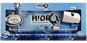 Conjunto Acessórios Acabamento Hidrolar Banheiro 5p Inox Cor Prateado
