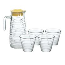 Conjunto Acessórios Decorativos De Mesa Cozinha Jarra 800ml Com 4 Copos