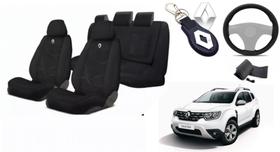 Conjunto Aconchego Premium Duster 2017-2024 + Volante + Chaveiro Tecido