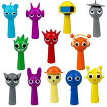 Conjunto Action Figures Sprunki, 12 unidades para fãs de jogos de música de terror
