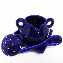 Conjunto Açucareiro Cobalto Poá