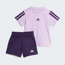 Conjunto Adidas 3 Stripes Infantil Lilás Conjunto Adidas 3 Stripes Infantil Lilás