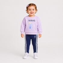 Conjunto Adidas Disney Frozen Jogger Infantil Roxa e Azul