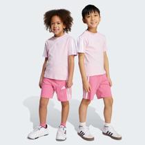 Conjunto Adidas Essentials 3 Stripes Infantil Rosa Conjunto Adidas Essentials 3 Stripes Infantil Rosa