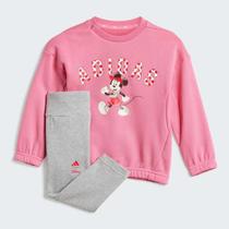 Conjunto Adidas X Disney Minnie Mouse Infantil Rosa e Cinza