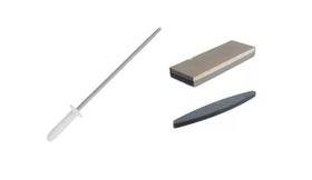 Conjunto Afiação Pedra De Afiar +pedra Canoa +chaira 8 Pol Tudo 1º linha para afiar