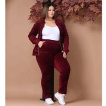 Conjunto Agasalho Feminino Plush Calça Blusa Veludo Conjunto Agasalho Feminino Plush Calça Blusa Veludo