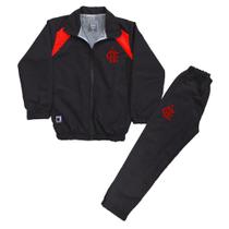 Conjunto Agasalho Flamengo Infantil Juvenil Microfibra
