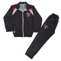 Conjunto Agasalho São Paulo Infantil Juvenil Microfibra