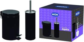 Conjunto Ágata Lixeira 3 Litros E Escova Para Higienização De Vaso Sanitário