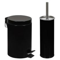 Conjunto Ágata Lixeira 3L E Escova De Higienização De Vaso Sanitário 008335 Mor