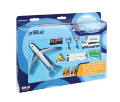 Conjunto Airport Play Daron JetBlue em metal fundido e plástico