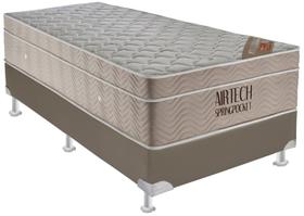 Conjunto Airtech Spring Superpocket Solteiro 88 cm (LARG) Base material sintético - 49126