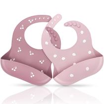 Conjunto ajustável de 2 babadores de silicone ME.FAN
