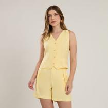 Conjunto Alfaiataria Colete Shorts Amarelo Miss Joy 8097-37 Cor:AmareloTamanho:40 Conjunto Alfaiataria Colete Shorts Amarelo Miss Joy 8097-37 Cor:AmareloTamanho:40