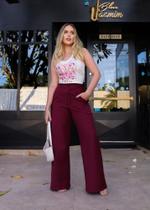 Conjunto Alfaiataria com Blusa de Viscolycra