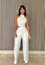 Conjunto alfaiataria cropped e calça 9622 Conjunto alfaiataria cropped e calça 9622