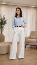 conjunto alfaiataria feminino 3 peças roupas femininas Elegante Calça pantalona e Camisa Social