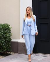 Conjunto alfaiataria risca de giz.