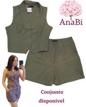 Conjunto alfaiataria shorts e colete Conjunto alfaiataria shorts e colete