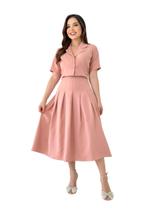 Conjunto Alfaitaria Feminino Saia Blusa Moda Evangelica