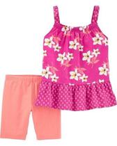 Conjunto Algodão 2 Peças Bata Pink Floral E Shorts Carter'S