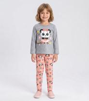 Conjunto Algodão Menina Blusa Longa E Calça Kappes Cinza Conjunto Algodão Menina Blusa Longa E Calça Kappes Cinza