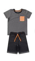 Conjunto Algodão Zebrado Bebê Menino