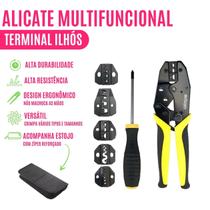 Conjunto Alicate Terminal Crimpar C/ 1200 Ilhós Elétrica Rede Cobre Ferramenta Casa Energia Bateria Isolar