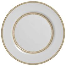 Conjunto Alleanza de 6 Pratos Raso Plissan Dourado - LHD LOUÇAS Conjunto Alleanza de 6 Pratos Raso Plissan Dourado - LHD LOUÇAS