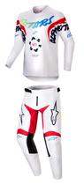 Conjunto Alpinestars Racer Hana Branco/Multicolorido para Jovens