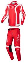 Conjunto Alpinestars Racer Lurv Mars Vermelho/Branco para Motociclista Infantil