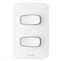 Conjunto Alumbra Gracia 4X2 Branco Com Placa 2 Simples 85324