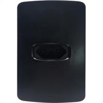 Conjunto Alumbra Gracia Maxx 4X2 Preto Com Placa 1 Tomada 10A 85680 Conjunto Alumbra Gracia Maxx 4X2 Preto Com Placa 1 Tomada 10A 85680