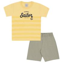 Conjunto Amarelo Primeiros Passos Menino - 53372-1346