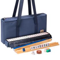 Conjunto American Mahjong Yellow Mountain Indigo Tides com estojo Conjunto American Mahjong Yellow Mountain Indigo Tides com estojo