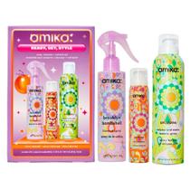 Conjunto Amika Ready Set Style: Produtos para Preparar, Volumar e Refrescar o Cabelo