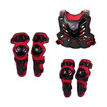 Conjunto Amx Joelheira Cotoveleira Colete Control Motocross